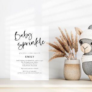 Convites Script Moderno Qualquer Chá de Sprinkkle de Bebê C