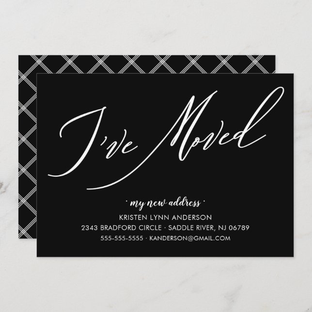 Convites Script moderno que movi o lançamento móvel (Frente/Verso)