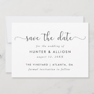 Convites Script Moderno Salva A Data   Orçamento