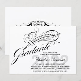 Convites Script Pena de Graduação
