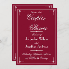 Convites Script Personalizado De Burgundy Chic Elegante Do