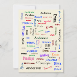 Convites Script Personalizado de Diversão de Nuvem do Word 