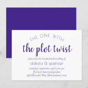 Convites Script Purple Simples Um com Torção de Plot de C