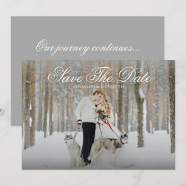 Convites Script Simples e Elegante Foto Salve a Data