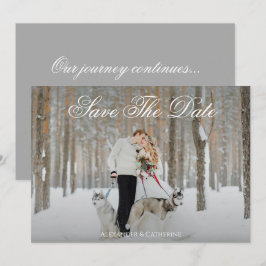 Convites Script Simples e Elegante Foto Salve a Data
