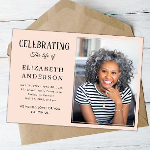 Convites Script Simples e Minimalista de Fotografia Funeral