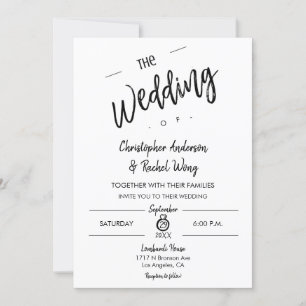 Convites Script Simples Personalizado Minimalista O Casamen