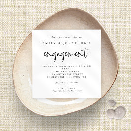 Convites Script simples qualquer Festa de noivado de cor