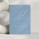 Convites Script Whimsical | Casamento de Dusty Blue<br><div class="desc">Apresentando nossa impressionante escrita caprichosa | convite de casamento azul empoeirado perfeito para a sua simples celebração do primavera boho moderno. Nosso elegante design inclui uma paleta de cores vibrante brilhante e pastel com um script de caligrafia quic vintage. Quer você prefira um estilo minimalista ou clássico, nosso produto editável...</div>