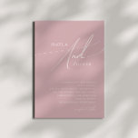 Convites Script Whimsical | Casamento de Rosa Dusty<br><div class="desc">Apresentando nossa impressionante escrita caprichosa | convite de rosa para casamento empoeirado perfeito para a sua simples celebração do primavera boho moderno. Nosso elegante design inclui uma paleta de cores vibrante brilhante e pastel com um script de caligrafia quic vintage. Quer você prefira um estilo minimalista ou clássico, nosso produto...</div>