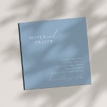 Convites Script Whimsical | Casamento Dusty Blue Square<br><div class="desc">Apresentando nossa impressionante escrita caprichosa | convite de casamento azul empoeirado perfeito para a sua simples celebração do primavera boho moderno. Nosso elegante design inclui uma paleta de cores vibrante brilhante e pastel com um script de caligrafia quic vintage. Quer você prefira um estilo minimalista ou clássico, nosso produto editável...</div>