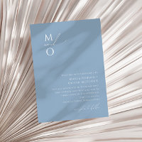 Script Whimsical | Casamento por Monograma Azul Du