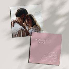 Convites Script Whimsical | Casamento quadrado de fotos Ros