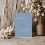 Convites Script Whimsical | Casamento Tradicional de Azul D<br><div class="desc">Apresentando nossa impressionante escrita caprichosa | convite de casamento tradicional azul empoeirado perfeito para a sua simples celebração do primavera boho moderno. Nosso elegante design inclui uma paleta de cores vibrante brilhante e pastel com um script de caligrafia quic vintage. Quer você prefira um estilo minimalista ou clássico, nosso produto...</div>