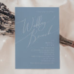 Convites Script Whimsical | Dusty Blue Wedch Brunch<br><div class="desc">Apresentando nossa impressionante escrita caprichosa | convite de brunch azul empoeirado perfeito para a sua simples celebração do primavera boho moderno. Nosso elegante design inclui uma paleta de cores vibrante brilhante e pastel com um script de caligrafia quic vintage. Quer você prefira um estilo minimalista ou clássico, nosso produto editável...</div>