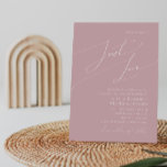 Convites Script Whimsical | Dusty Rosa Apenas Casamento De<br><div class="desc">Apresentando nossa impressionante escrita caprichosa | rosa empoeirado adoro convite de casamento perfeito para a sua simples celebração do primavera boho. Nosso elegante design inclui uma paleta de cores vibrante brilhante e pastel com um script de caligrafia quic vintage. Quer você prefira um estilo minimalista ou clássico, nosso produto editável...</div>