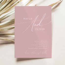 Convites Script Whimsical | Dusty Rosa Casual