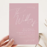 Convites Script Whimsical | Dusty Rosa O Casamento De<br><div class="desc">Apresentando nossa impressionante escrita caprichosa | rosa poeirento o casamento do convite perfeito para a sua simples celebração do primavera boho. Nosso elegante design inclui uma paleta de cores vibrante brilhante e pastel com um script de caligrafia quic vintage. Quer você prefira um estilo minimalista ou clássico, nosso produto editável...</div>