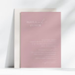 Convites Script Whimsical | Dusty Rosa Tradicional<br><div class="desc">Apresentando nossa impressionante escrita caprichosa | convite de casamento tradicional rosa empoeirado perfeito para a sua simples celebração do primavera boho moderno. Nosso elegante design inclui uma paleta de cores vibrante brilhante e pastel com um script de caligrafia quic vintage. Quer você prefira um estilo minimalista ou clássico, nosso produto...</div>