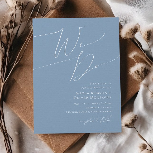 Convites Script Whimsical | Rosa Dusty Fazemos Casamento (Criador carregado)