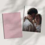 Convites Script Whimsical | Rosa Monograma Foto Casamento<br><div class="desc">Apresentando nossa impressionante escrita caprichosa | convite para casamento de fotos rosa monograma perfeito para a sua simples celebração do primavera boho moderno. Nosso elegante design inclui uma paleta de cores vibrante brilhante e pastel com um script de caligrafia quic vintage. Quer você prefira um estilo minimalista ou clássico, nosso...</div>