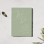 Convites Script Whimsical | Sage Green Fazemos Casamento<br><div class="desc">Apresentando nossa impressionante escrita caprichosa | sábio verde fazemos convite perfeito para sua simples celebração do primavera boho. Nosso elegante design inclui uma paleta de cores vibrante brilhante e pastel com um script de caligrafia quic vintage. Quer você prefira um estilo minimalista ou clássico, nosso produto editável exclusivo oferece luxo...</div>