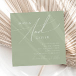 Convites Script Whimsical | Sage Green Square Wedding<br><div class="desc">Apresentando nossa impressionante escrita caprichosa | convite para casamento do Sage Green Square perfeito para a sua simples celebração do primavera boho moderno. Nosso elegante design inclui uma paleta de cores vibrante brilhante e pastel com um script de caligrafia quic vintage. Quer você prefira um estilo minimalista ou clássico, nosso...</div>
