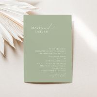 Script Whimsical | Sage Green Traditional Wedding