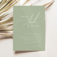 Script Whimsical | Sage Green Wedding
