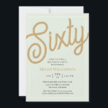 Convites Scripts verdes e Dourados 60º aniversário<br><div class="desc">Chic Elegant Green e Dourado Script 60th Aniversário Convite Seus convidados saberão que esta será uma festa especial apenas olhando para este convite!</div>