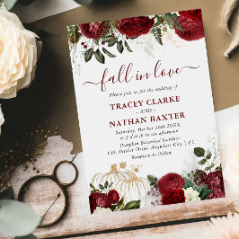 Convites 'Se Apaixone' Abóbora Floral Botânica Casamento