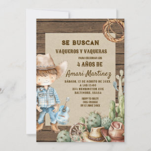 Convites Se Buscan Queria o aniversário do cowboy ocidental