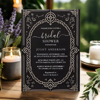 Convites Se o Chá de panela de Pergaminho Medieval Nórdico 