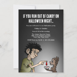 Convites Se você ficar sem doces na noite de Halloween