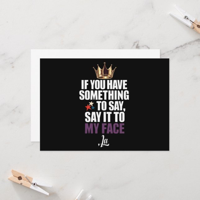 Convites Se Você Tem Alguma Coisa a Dizer, Diga na Minha Ca (Frente/Verso In Situ)