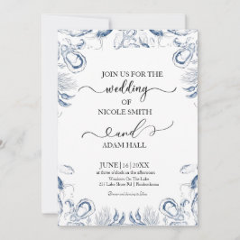 Convites  Sea Beach Wedding Invitation |Coastal Destination
