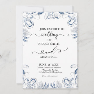 Convites Sea Beach Wedding Invitation |Coastal Destination