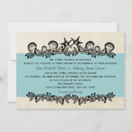 Convites Sea Garland Aqua Wedding