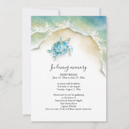 Convites Sea Turtle Celebration of Life Invitations