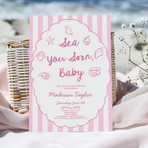 Sea You Soon, Baby Seashell Coastal Baby Shower