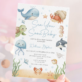 Convites Sea You Soon Baby Under the Sea Baby Shower
