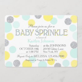 Convites Seafoam-Amarelo-de-vidro-de-prata