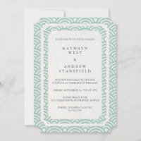 Seafoam Green Simples Elegante + Casamento White B