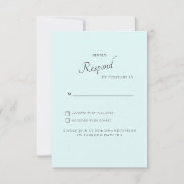 Convites Seafoam Simple Wedding RSVP