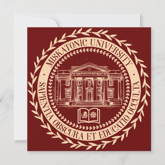 Convites Seal da Universidade Miskatonic (Frente)