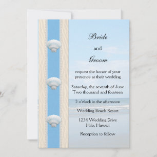 Convites Seashell Beach Wedding