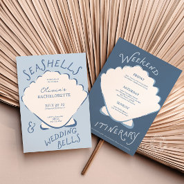 Convites Seashells & Wedding Bels Bachelorette Itinerary