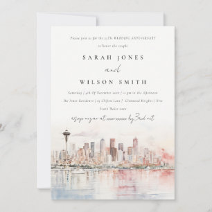 Convites Seattle Washington Paisagem Casamento Aniversário