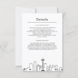 Convites Seattle Wedding | Detalhes do convidado