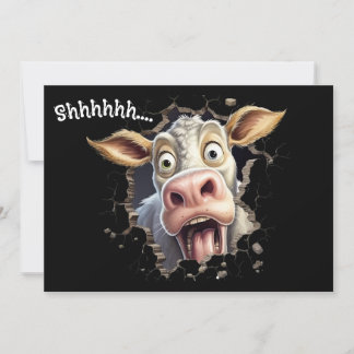 Convites Secret Surprise Party Invite | Shhh Cow